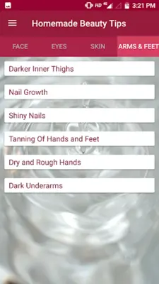 Homemade Beauty Tips android App screenshot 0
